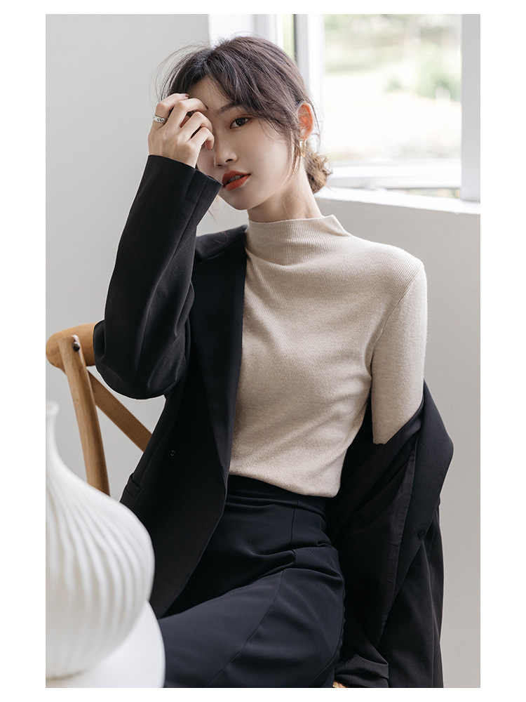 MS383 Áo len tăm nữ cổ 3 phân siêu mềm