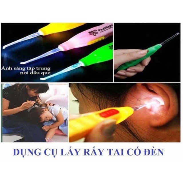 Combo 2 Cây Lấy Ráy Tai Có Đèn  - Cây Lấy Ráy Tai