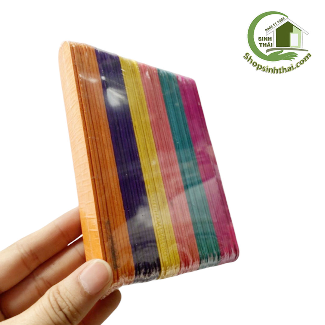 Que Kem Gỗ Nhiều Màu, Bịch 56 cái