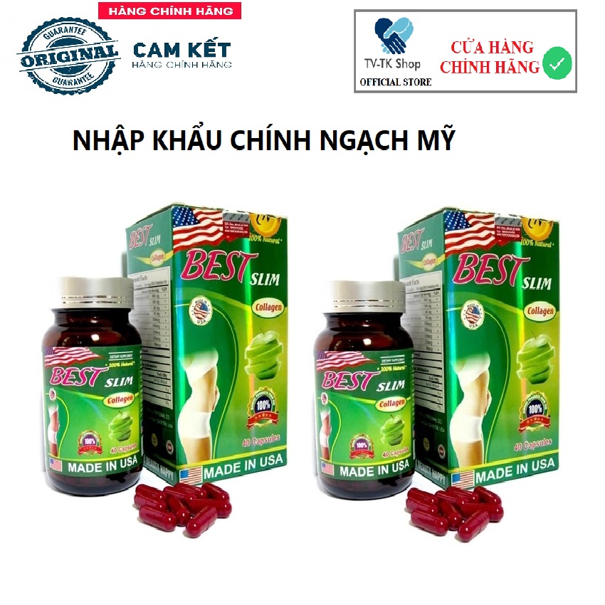 Combo 2 Hộp Thực Phẩm Hỗ Trợ Sức Khỏe Best Slim USA - Hỗ Trợ Giảm Cân An Toàn Hiệu Quả