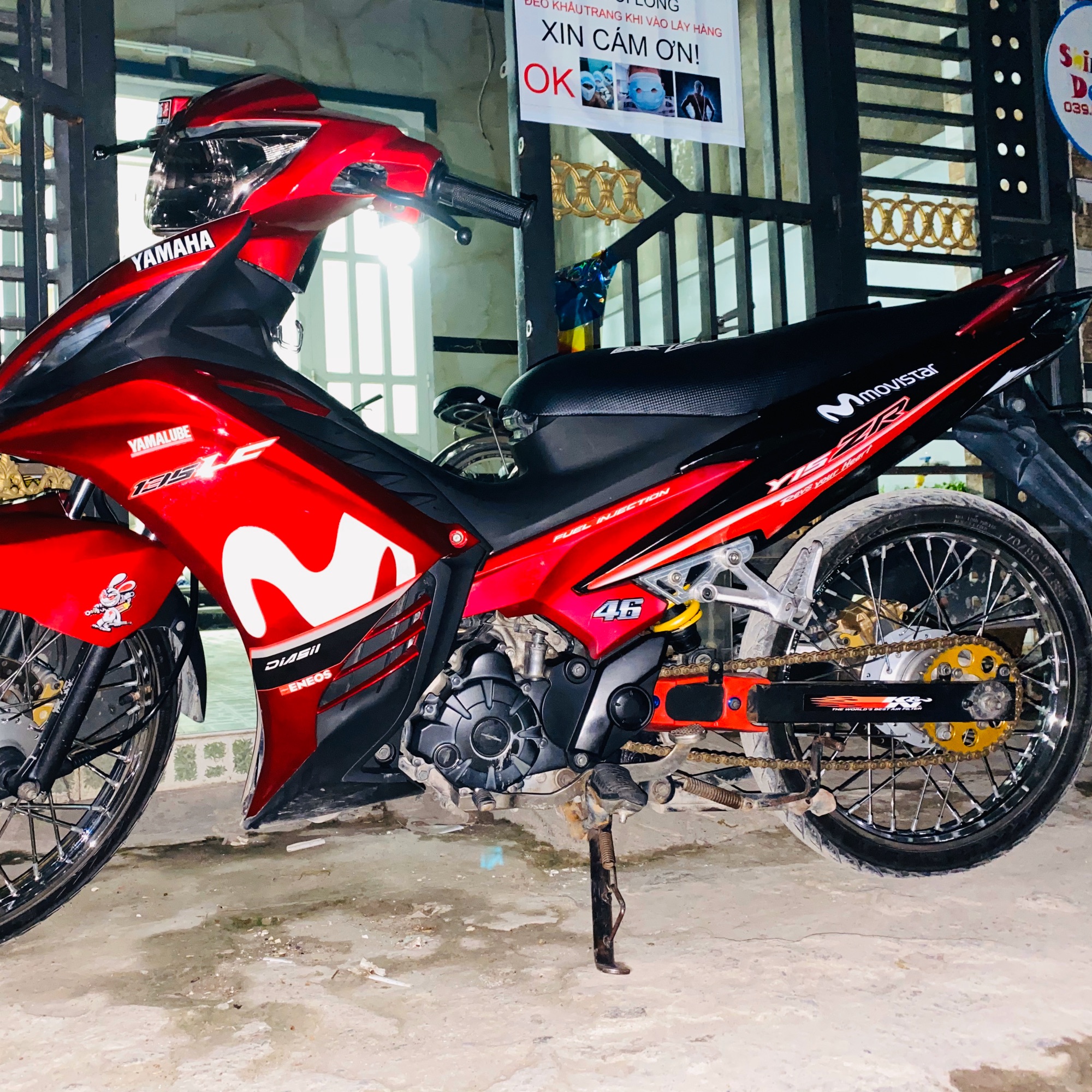Tem rời Ex 2011 Movistar dán xe đỏ