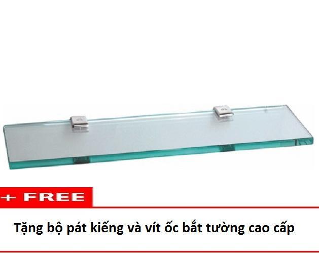 [HCM]Kệ gương phòng tắm Inox 304 500 x 120 x 10mm cao cấp ( Kính cường lực PE38 ) - HABALI