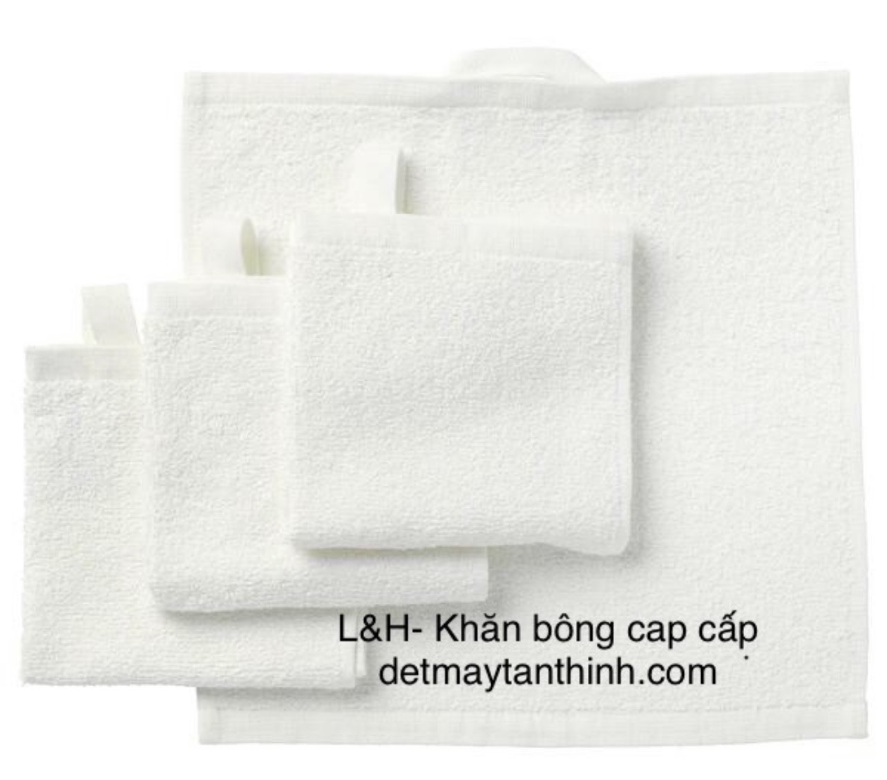 Khăn mặt cotton trắng, KT 30x30cm