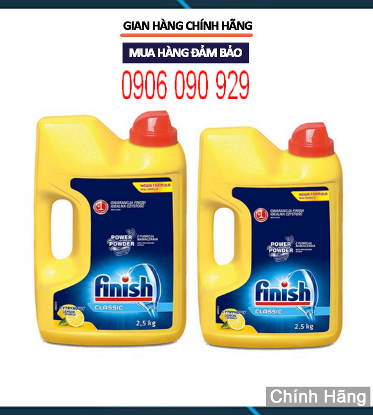 Bột Rửa Bát Finish Chuyên Dụng Dùng Cho Máy Rửa Chén Bát