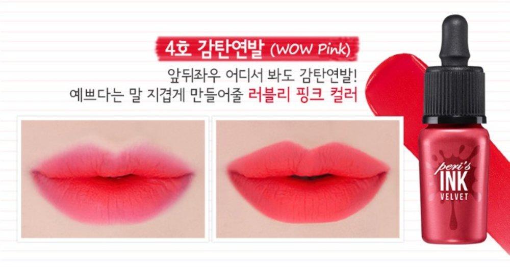 [HCM]Son kem lì Ink Wow Pink  Hồng Tươi 04