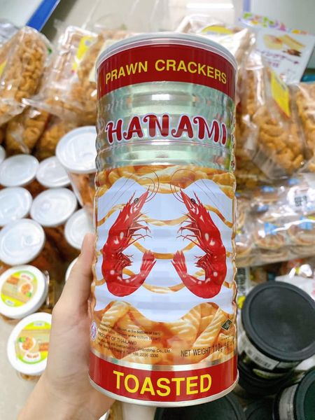 Snack Tôm Hanami Thái Lan Lon 110gr