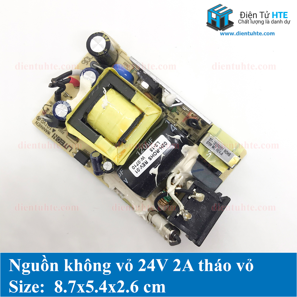 Board nguồn không vỏ 24V 2A tháo vỏ