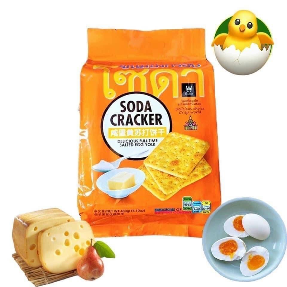 [Siêu Rẻ] BÁNH QUY MẶN ĂN KIÊNG CÁC VỊ SODA CRACKER THÁI 400gr
