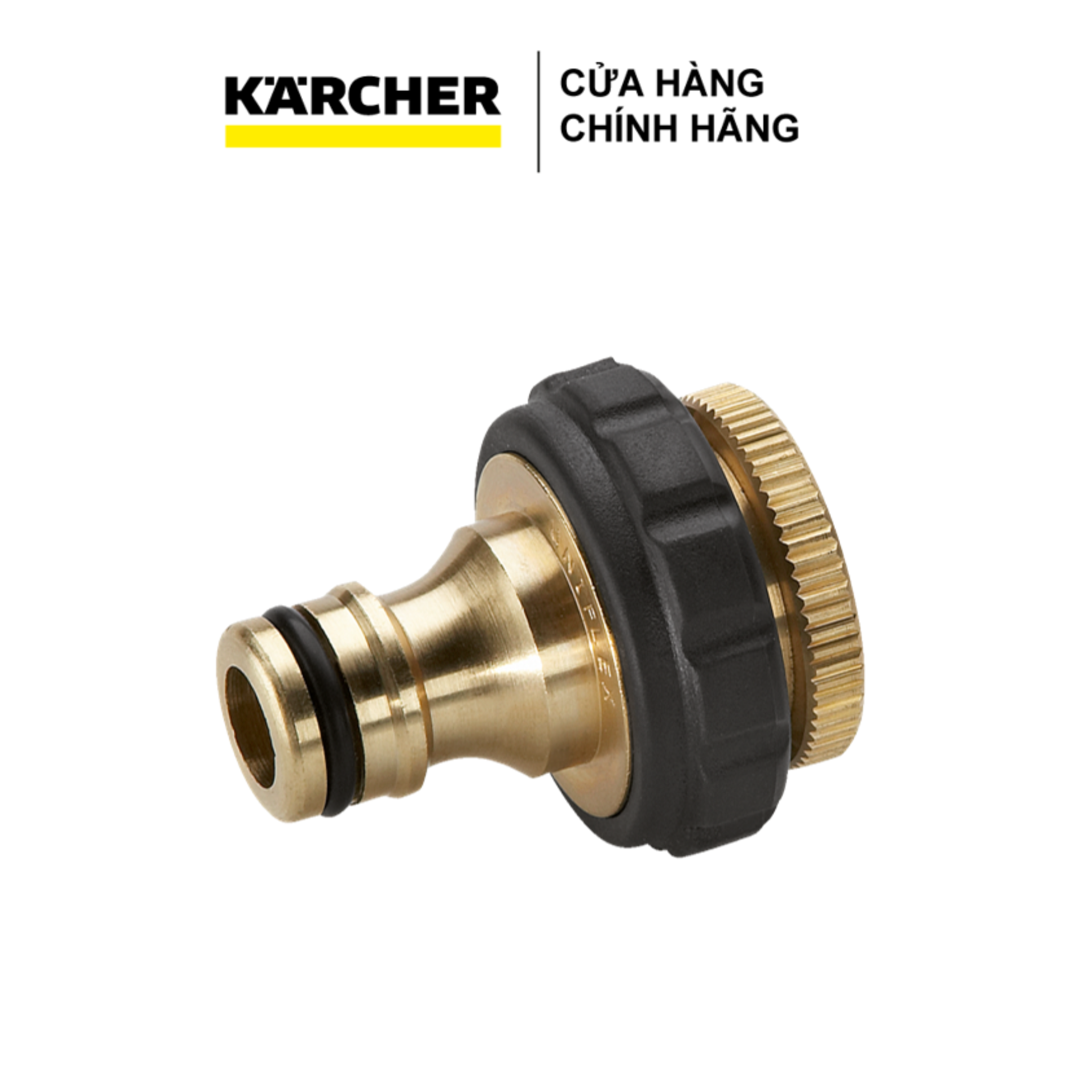 Đầu nối vòi nước bằng đồng cao cấp Karcher G 3/4 và bộ giảm ren G 1/2 - Phù hợp với vòi có ren đường kính 21 - 27mm