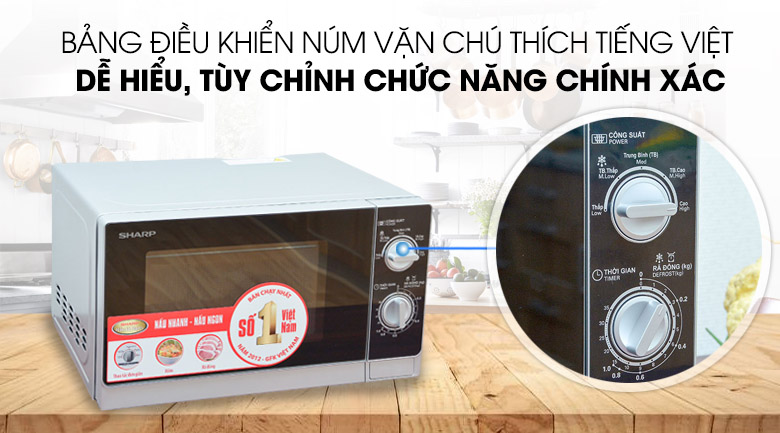 Lò vi sóng Sharp R-205VN(S) 20 lít (Giá áp dụng giao tại HN, HCM& các tỉnh liên hệ shop)