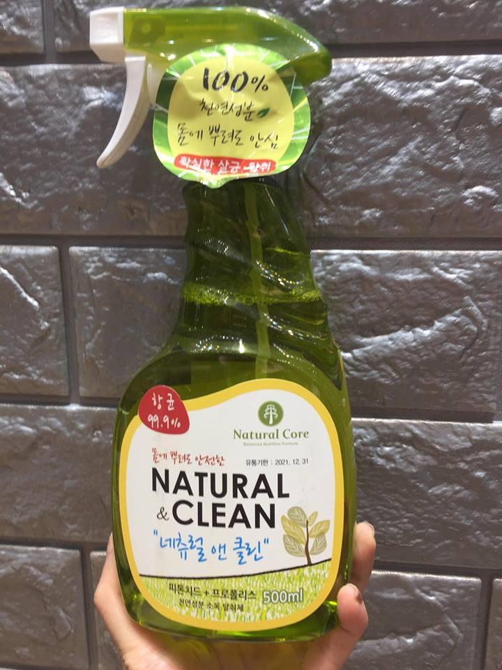 Xịt Khử Mùi Diệt Khuẩn Natural Core Clean (500ml-1500ml)
