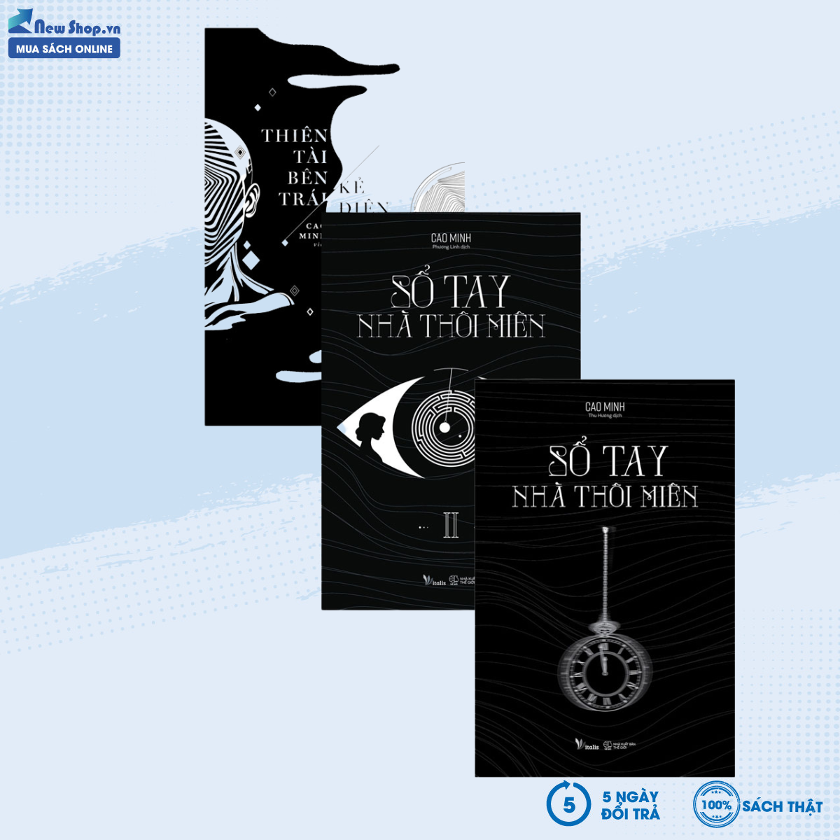 Sách Combo CAO MINH: Sổ Tay Nhà Thôi Miên + Sổ Tay Nhà Thôi Miên II + Thiên Tài Bên Trái Kẻ Điên Bên Phải - Newshop