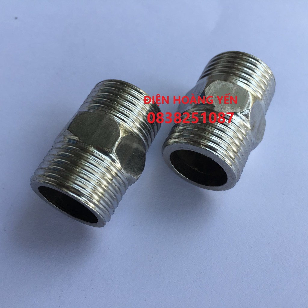 Bộ 2 đầu nối 2 đầu ren ngoài inox phi 21