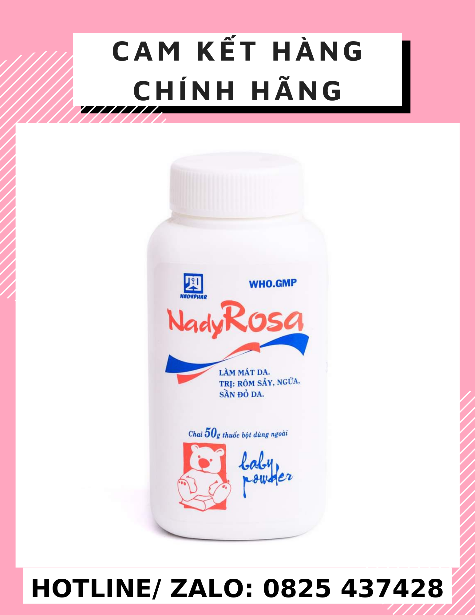 Phấn baby NADY ROSA 50g