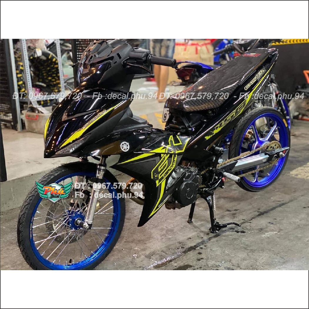 Tem rời Exciter 150 đen vàng