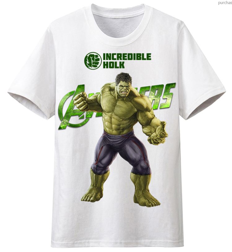 Áo thun người khổng lồ xanh hulk áo thun hulk avengers marvel tshirt