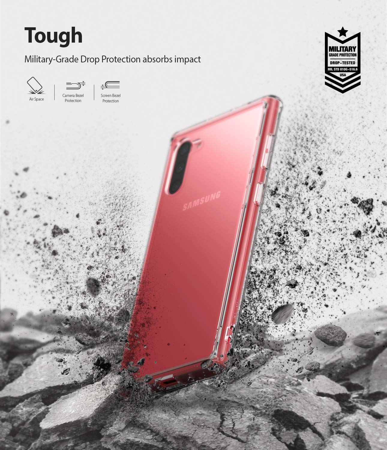 Ốp lưng Galaxy Note 10 Ringke Fusion (Ringke Fusion for Galaxy Note 10 Case) Hàn Quốc