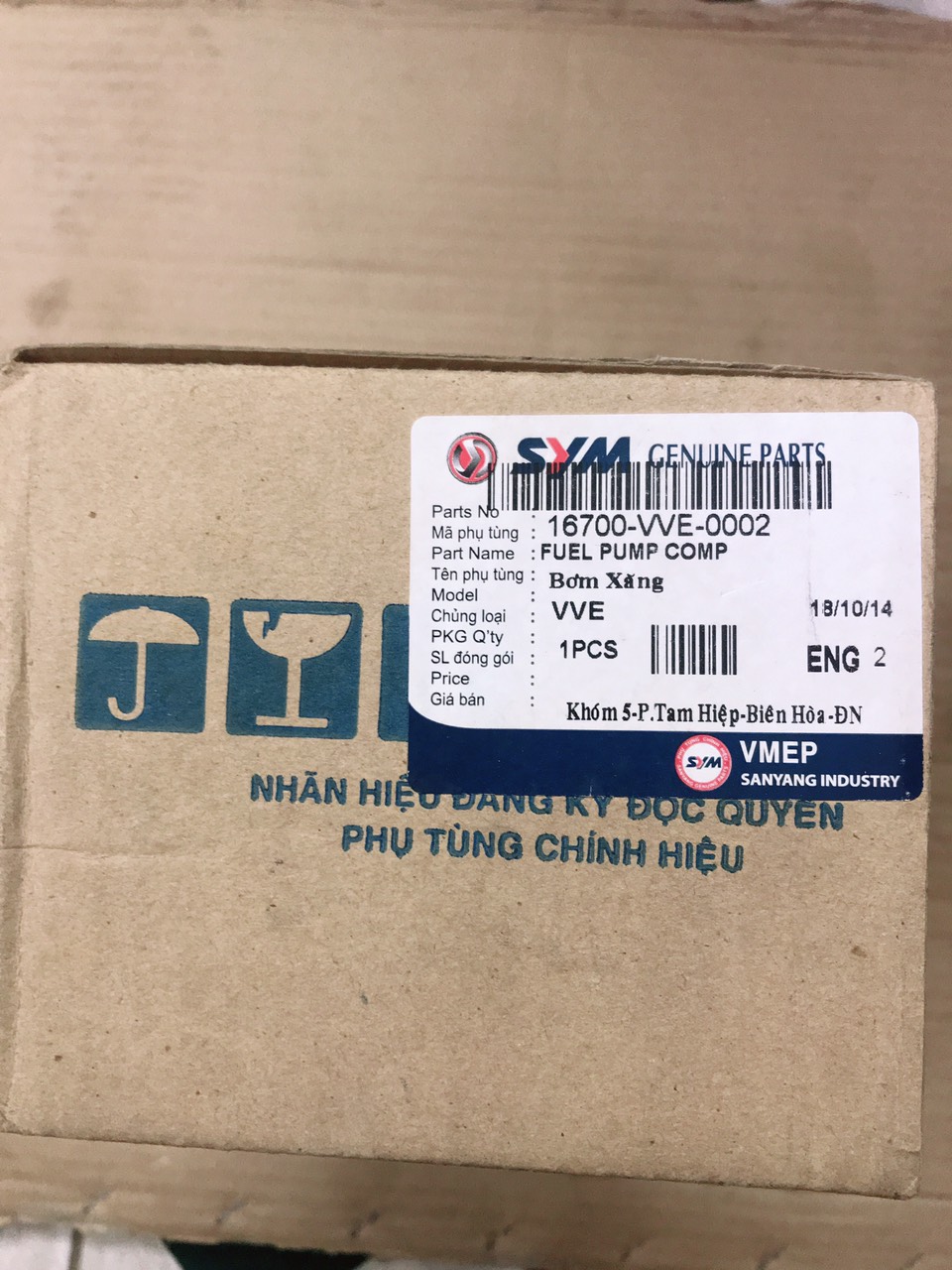 Bộ bơm xăng xe Shark 125 EFI (VVE) đời 2013 chính hãng SYM [HUNGCLE]