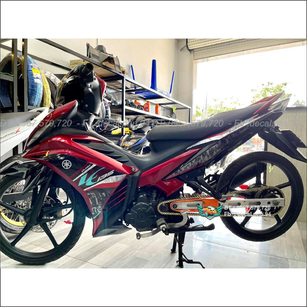 Tem rời exciter 135 lc đỏ đen mới