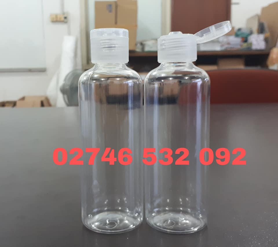 Chai nhựa trong nắp bật 100ml