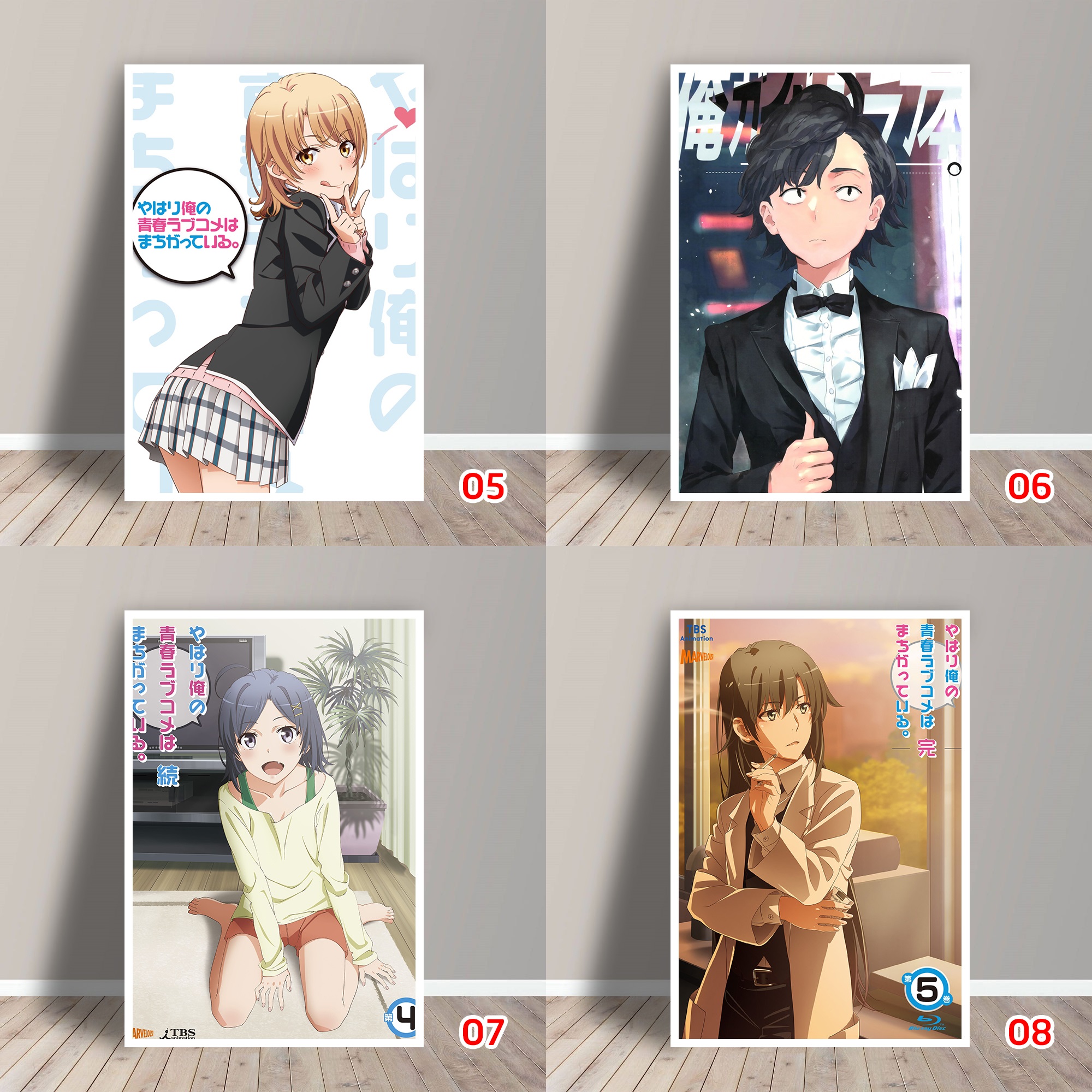 Tấm Postcard Cao Cấp Anime Oregairu (21cm x 15cm)