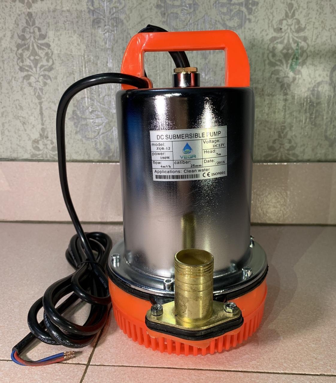 Máy Bơm Chìm 12v 180w bằng Inox