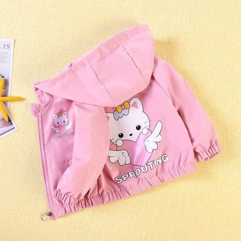 Sale áo khoác gió cho bé gái xinh xắn size 15-25kg