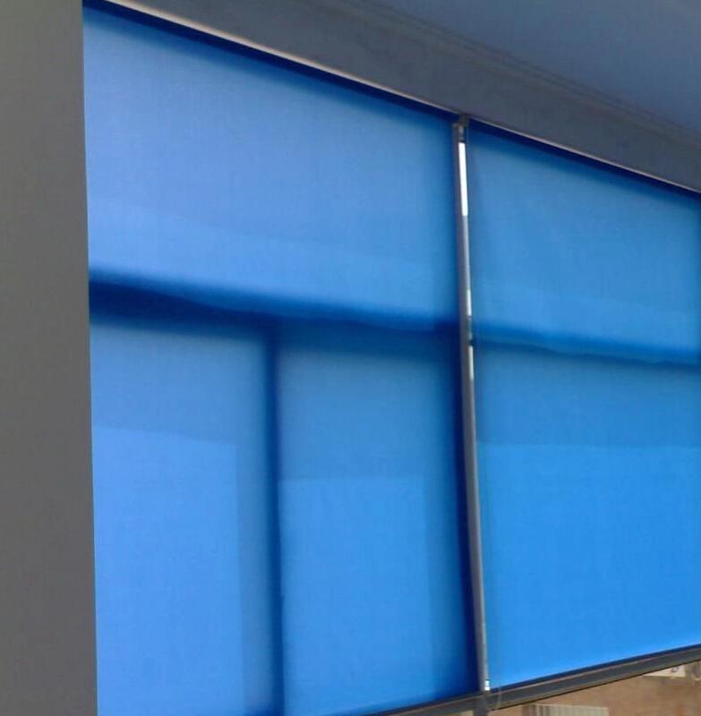 (Video Hướng Dẫn Lắp) Rèm Cuốn Chắn Nắng Cao Cấp Curtain Rolling - Rèm Cuốn Dùng Cho Văn Phòng Màu Xanh Lam Đậm