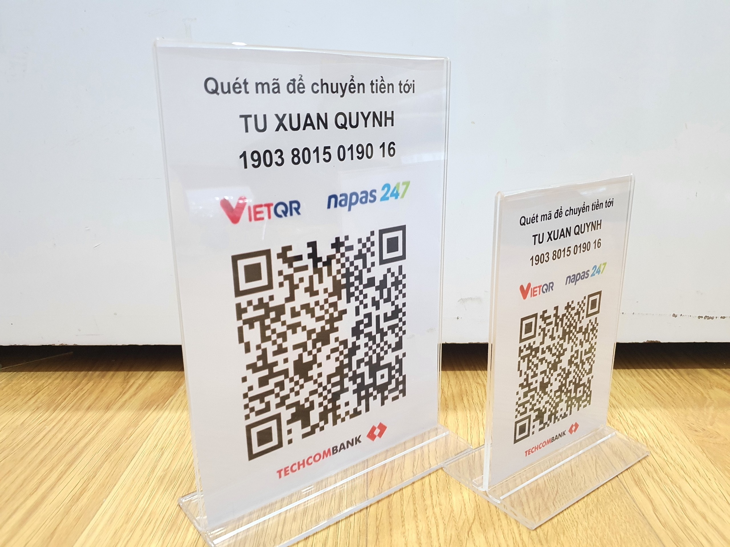 Standee Menu Mica A4, Menu để bàn A5, A6 , Mica Đài Loan