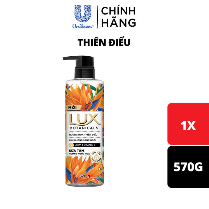 Sữa Tắm Lux Botanical Hương Nước Hoa Cao Cấp Sáng Mịn Rạng Ngời 570G