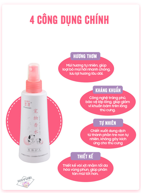 NƯỚC HOA DÀNH CHO CHÓ MÈO - 200ML