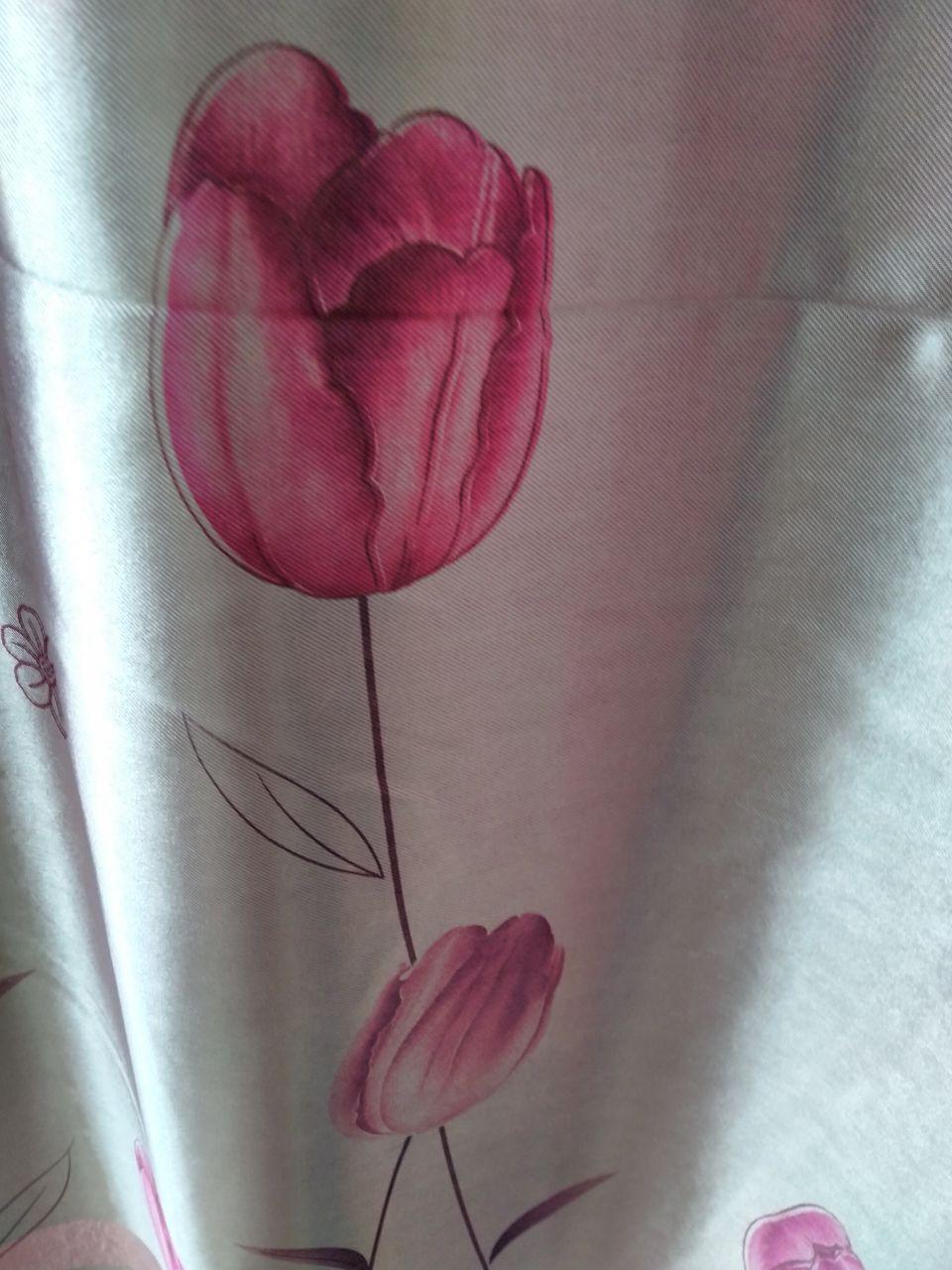 rèm cửa sô vải bóng cao cấp ép nhung Hoa Tuy Lip 1m x1.4 m