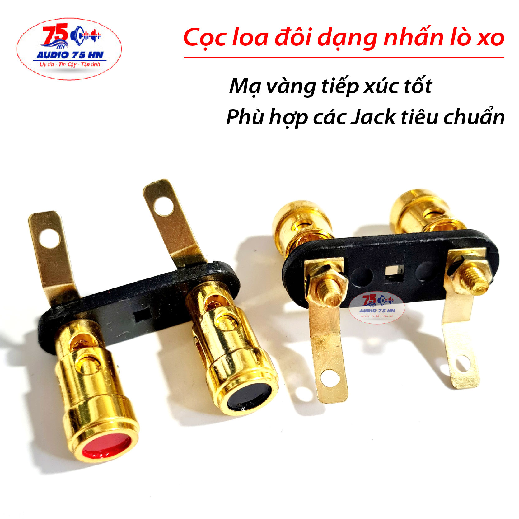 Cọc loa đôi dạng nhấn loại tốt- đơn giá 1 cái cọc loa đôi