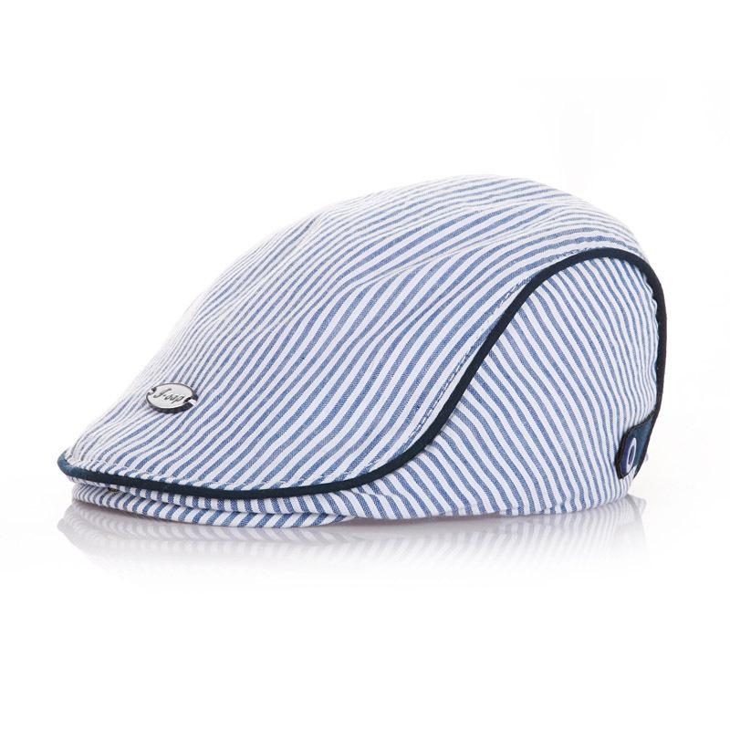 Mũ beret nồi cho trẻ em họa tiết sọc