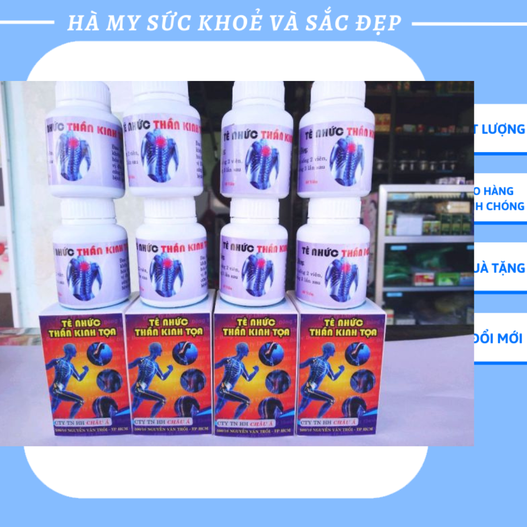 Combo 5 chai tê nhức thần kinh tọa hộp 40 viên hỗ trợ đau nhức xương khớp giảm đau khớp, tê nhức, thắt lưng đau, chân tay nhức mỏi, ra mồ hôi