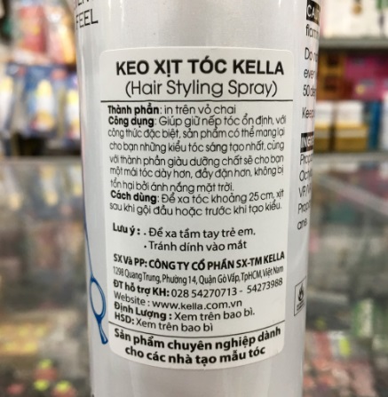 Keo xịt tóc Kella 420ml (mềm)