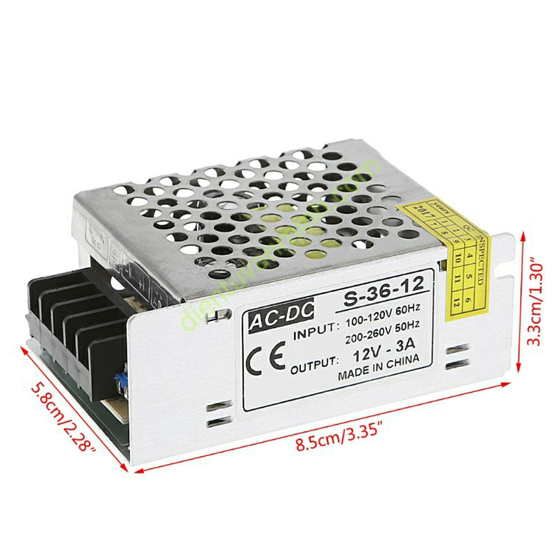 Nguồn tổ ong 12V 3A