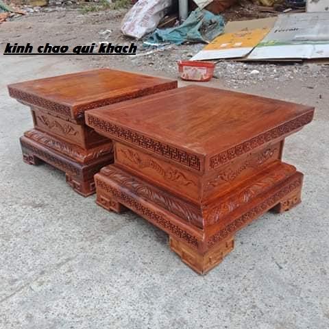 Đế sen gỗ hương đá nam phi vuông 30 cao 30 cm