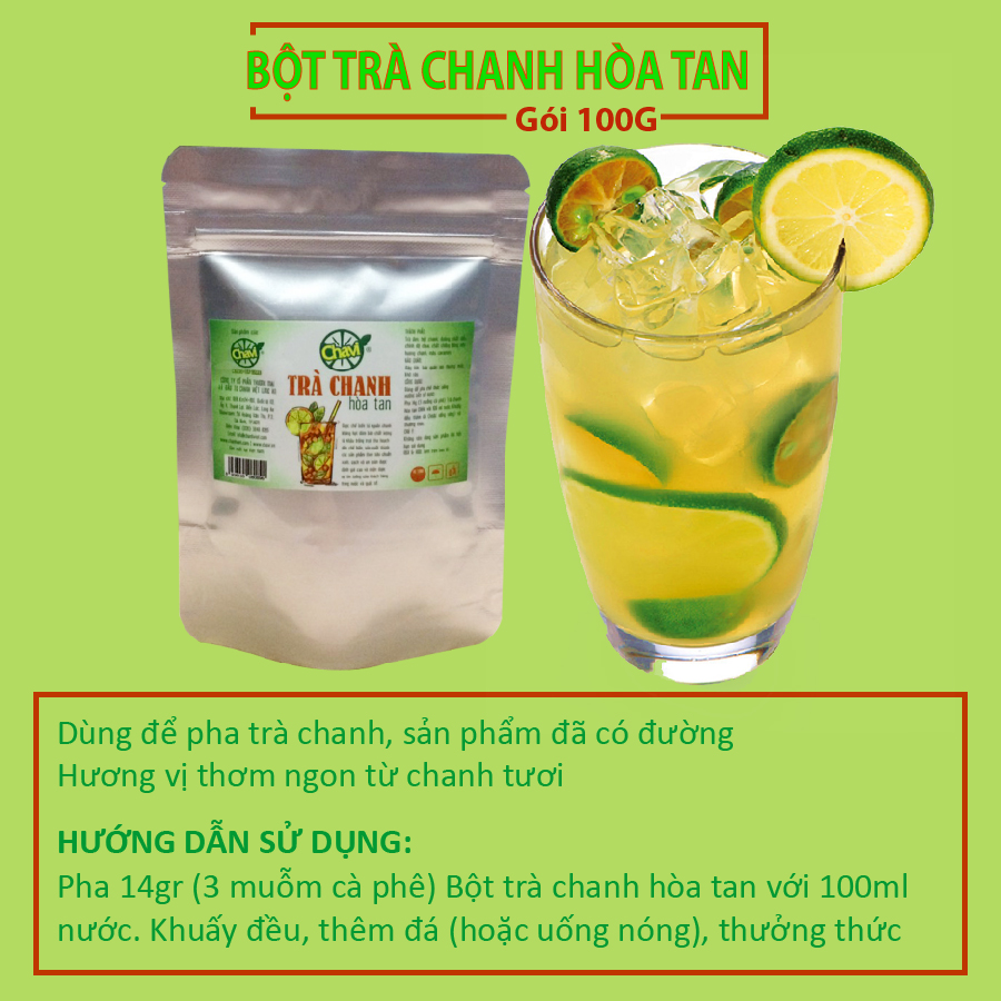 Trà chanh hòa tan tiện dụng-100g