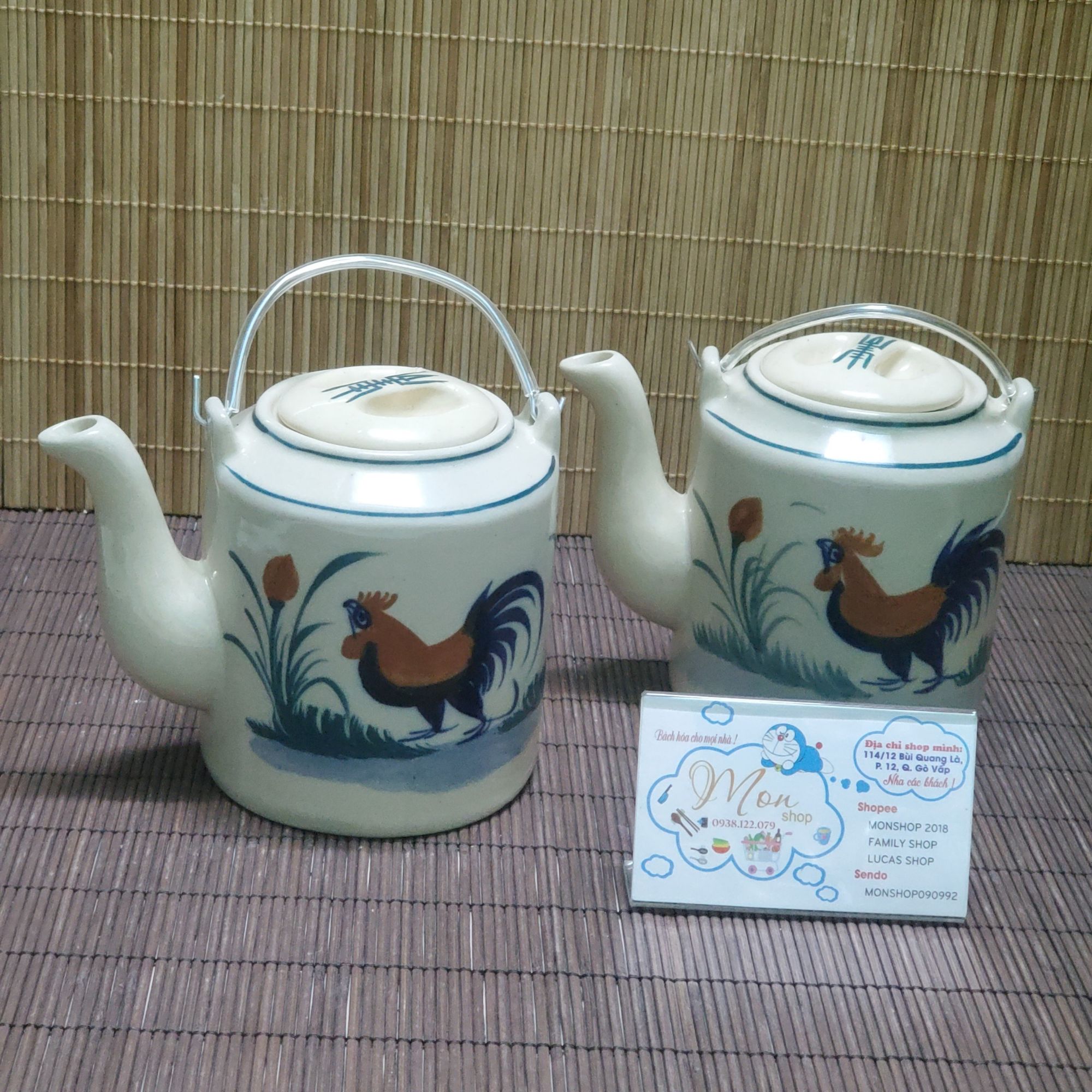 [GỐM NUNG CAO CẤP]BÌNH TRÀ CON GÀ CAO CẤP THỦ CÔNG 100%(BÌNH 500ml-1L)