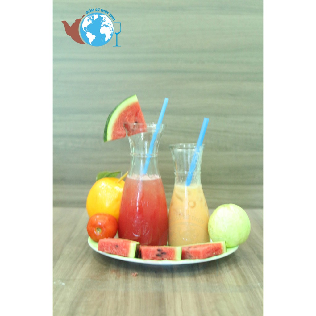 [HCM]Ly thủy tinh eo trà sữa 350ml