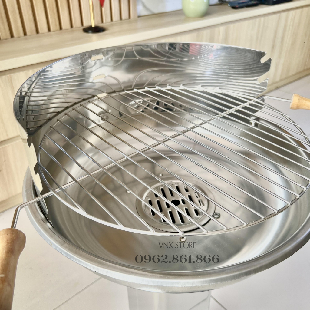 BẾP NƯỚNG THAN HOA INOX CK242.