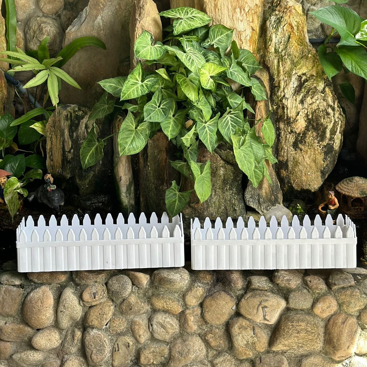 Chậu nhựa hàng rào dài 42cm combo 2 cái