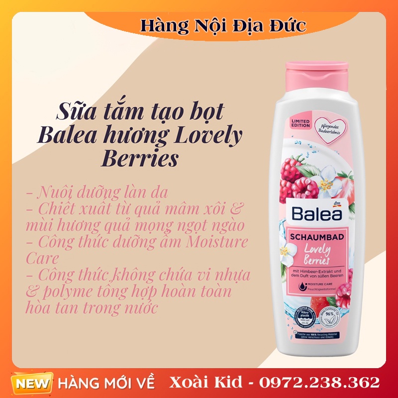 Sữa tắm Balea nội địa Đức 750ml