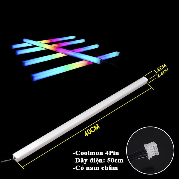 Thanh LED nhôm 2 mặt A-RGB(5V) COOLMOON SYNC