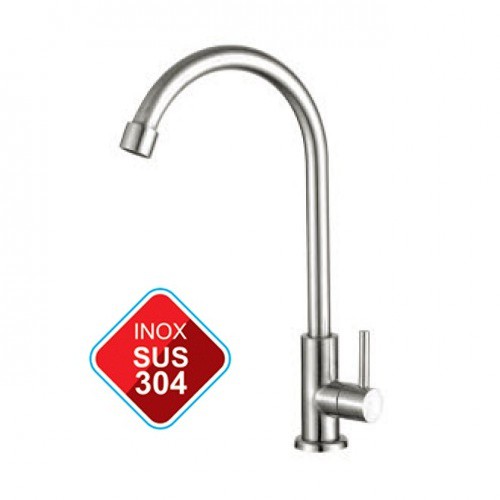 Vòi rửa chén lạnh inox304, vòi bếp, vòi rửa chén lạnh, vòi chén inox304, bảo hành 3 năm