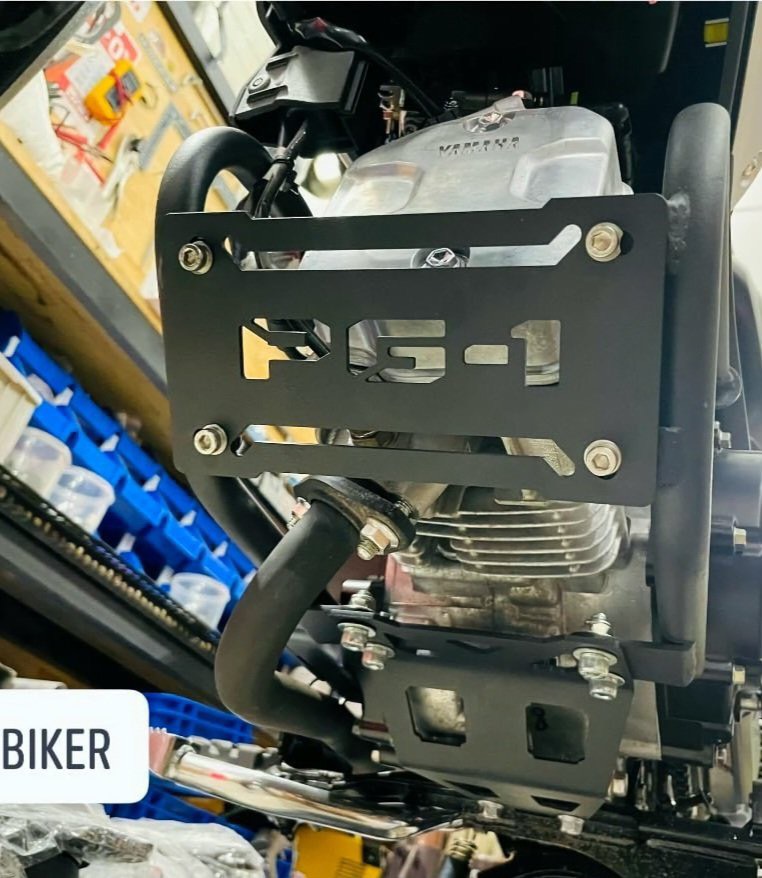 Bảo vệ lốc máy xe PG1 yamaha ( chất liệu sắt sơn đen )