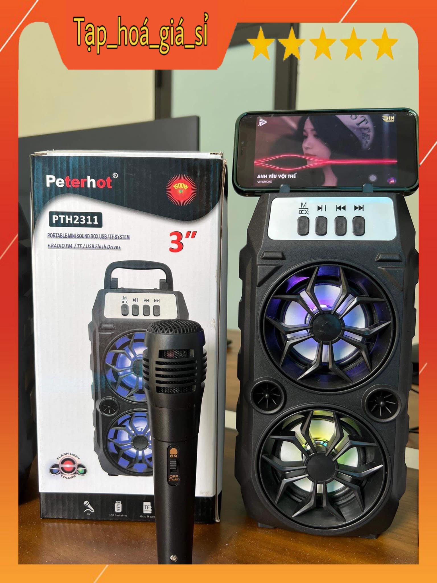 [Ảnh thật] Loa Bluetooth Karaoke Công Suất Cực Lớn, Loa Xach Tay Mini (kèm mic nhỏ gọn)