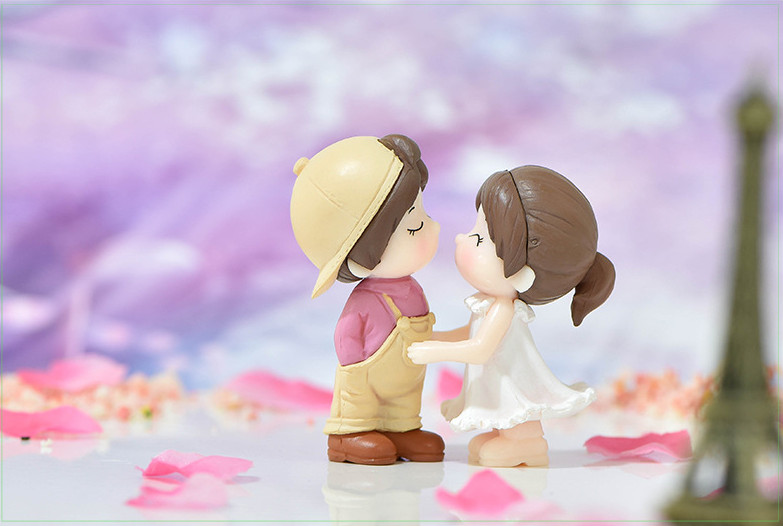 Mô hình cặp đôi chibi dễ thương trang trí tiểu cảnh, terrarium