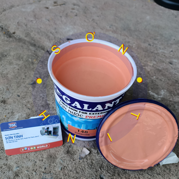 Sơn nước ngoài trời ngoại thất Galant màu gạch 148 800ml sơn tường phào chỉ bê tông thạch cao